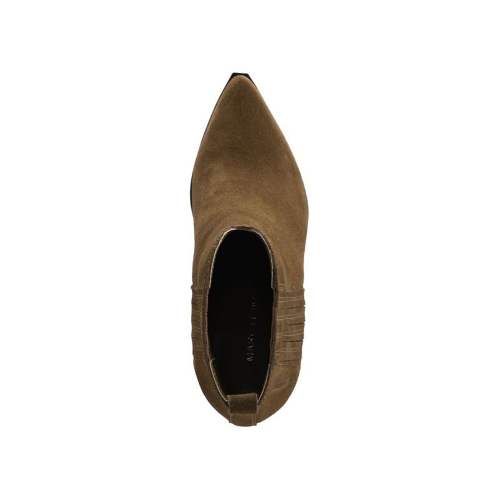 MARC FISHER Womens Brown Vented Front Maree Toe Block Heel Leather Boots 8.5 M - Picture 3 of 4